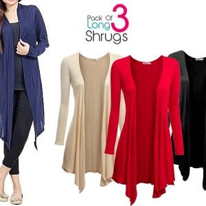 PACK OF 3 NEW AND STYLISH SHRUGS