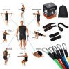 New 11Pcs Set Resistance Bands Fitness Training Tubes Workout Exercise Gym Yoga