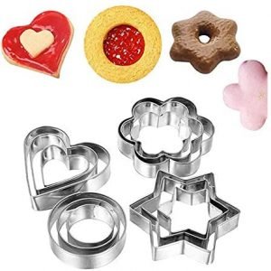 12pcs Star Heart Circle Shape Stainless Steel Cookie Cutter
