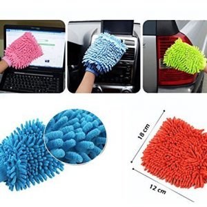 Microfiber Wash Gloves Car Window Washing Home Cleaning Cloth Duster Towel Gloves Pack of 2