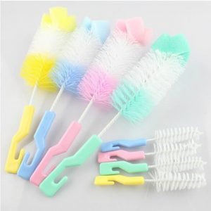 2 in1 Baby Bottle Brushes Nipple Brushes Baby Feeding Bottle Cleaning Brush