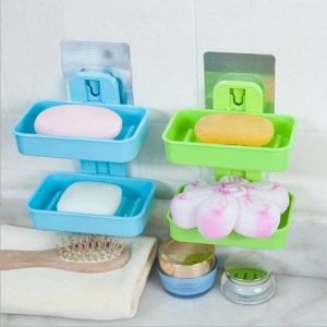 Double Layer Soap Dish Wall Mounted