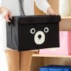 Panda Storage Bin for Toy Storage, Collapsible Chest Box Toys Organiser with Lid for Kids Playroom, Baby Clothing, Children Books, Stuffed Animal